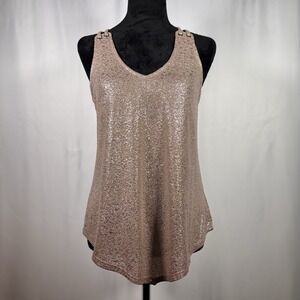 Lavish 90s Y2K Fairy Top Womens Small Champagne Party Glam Going Out Shimmery